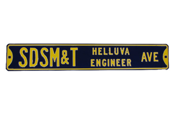 Street Sign Sdsm&T Helluva Engr