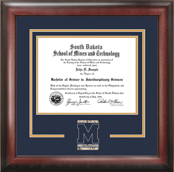 Diploma Frame Satin M Logo
