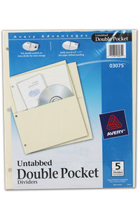 Pocket Divider Untabbed Avery