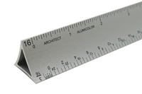 Alumicolor Hollow Aluminum Architect Triangular Scale – Silver