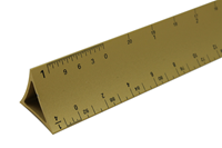 Alumicolor Hollow Aluminum Architect Triangular Scale – Gold