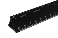 Alumicolor Hollow Aluminum Engineer Triangular Scale – Black