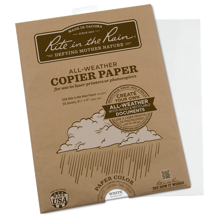 Rite In The Rain Copy Paper All Weather 50Ct