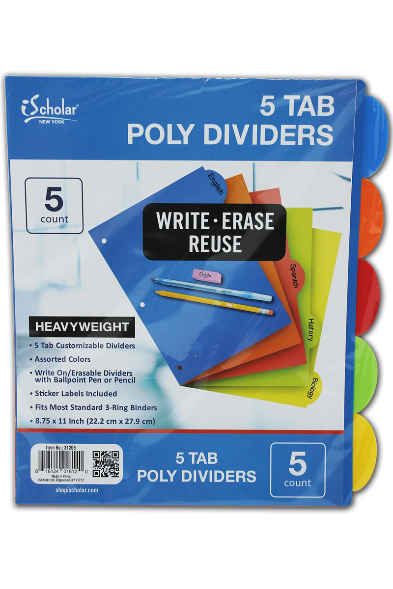 Dividers Poly 5 Tab (SKU 1042509159)