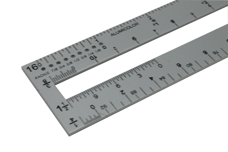 Alumicolor 18 Aluminum Ruler 