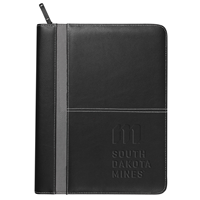 Padfolio Zippered Monticello M Stack Logo