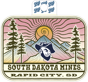 Blue 84 Sticker F26094 Checked Up Mountains - main view